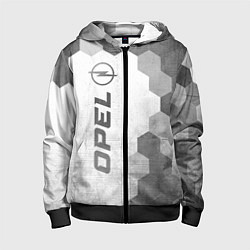 Толстовка на молнии детская Opel - white gradient по-вертикали, цвет: 3D-черный