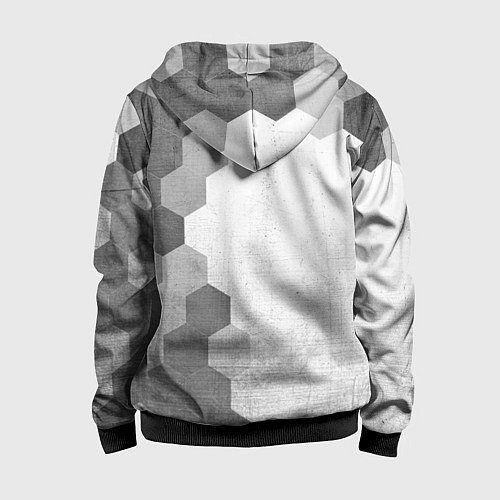 Детская толстовка на молнии Mercedes - white gradient по-вертикали / 3D-Черный – фото 2