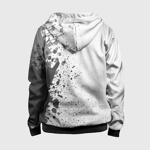 Детская толстовка на молнии PUBG - white gradient по-вертикали / 3D-Черный – фото 2