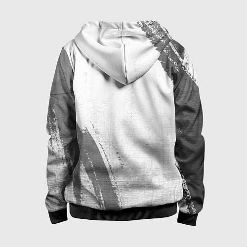 Детская толстовка на молнии Exeed - white gradient вертикально / 3D-Черный – фото 2