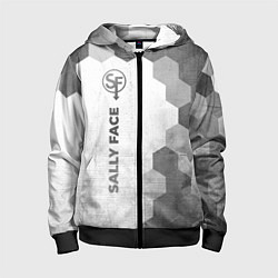 Детская толстовка на молнии Sally Face - white gradient по-вертикали