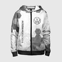 Детская толстовка на молнии Volkswagen - white gradient вертикально
