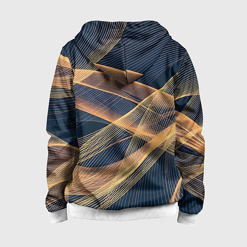 Детская толстовка на молнии Световые волны / 3D-Белый – фото 2