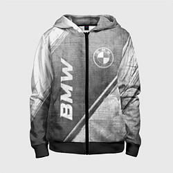 Детская толстовка на молнии BMW - grey gradient вертикально