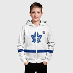 Толстовка на молнии детская Торонто Мейпл Лифс - хоккейная команда, цвет: 3D-белый — фото 2