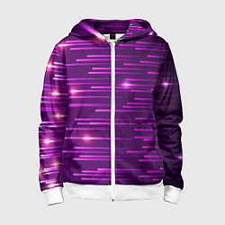 Детская толстовка на молнии Цветные светящиеся полосы