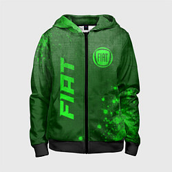 Детская толстовка на молнии Fiat - green gradient вертикально
