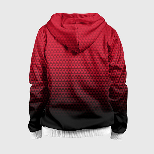 Детская толстовка на молнии Чикаго Блэкхокс - геометрический градиент / 3D-Белый – фото 2