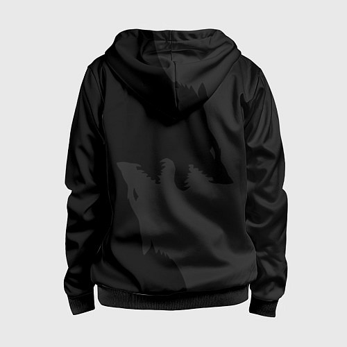 Детская толстовка на молнии Хати и Сколь / 3D-Черный – фото 2