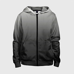 Детская толстовка на молнии Градиент металлический тёмно-серый