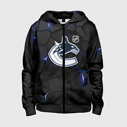 Толстовка на молнии детская Ванкувер Кэнакс - НХЛ хоккей, цвет: 3D-черный