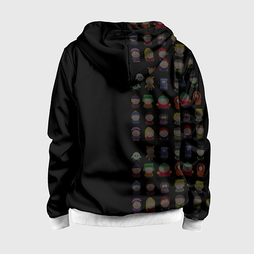 Детская толстовка на молнии Персонажи Южный парк и лого / 3D-Белый – фото 2