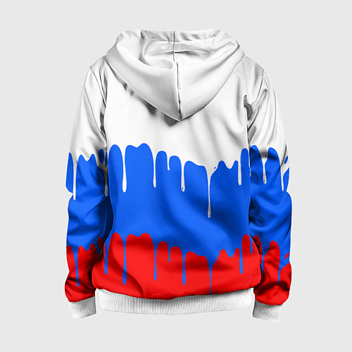 Детская толстовка на молнии Патриот - флаг / 3D-Белый – фото 2