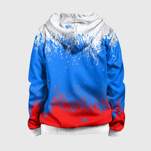 Детская толстовка на молнии Патриот - флаг / 3D-Белый – фото 2