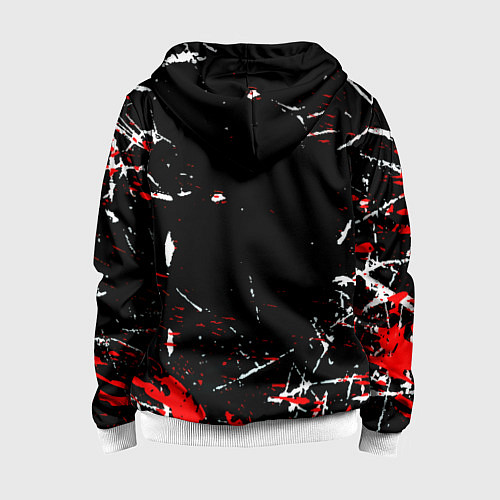 Детская толстовка на молнии Monster energy штрихи / 3D-Белый – фото 2