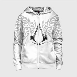 Детская толстовка на молнии Ассасин Крид - узор ворон