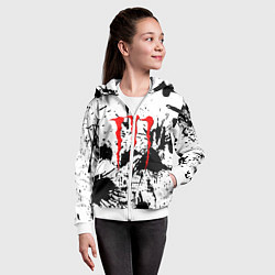 Толстовка на молнии детская Monster energy краски, цвет: 3D-белый — фото 2