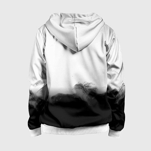 Детская толстовка на молнии Monster energy splash smoke / 3D-Белый – фото 2