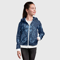 Толстовка на молнии детская Викинг орнамент, цвет: 3D-белый — фото 2