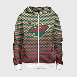 Детская толстовка на молнии Миннесота Уайлд - геометрический градиент