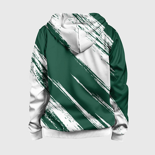 Детская толстовка на молнии Миннесота Уайлд - зеленый и белый / 3D-Белый – фото 2