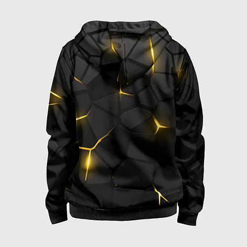 Детская толстовка на молнии Питтсбург Пингвинз - плиты с подсветкой / 3D-Черный – фото 2