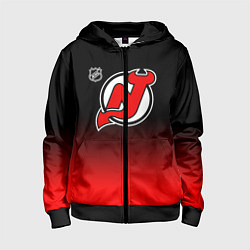 Детская толстовка на молнии Нью Джерси Девилз - градиент