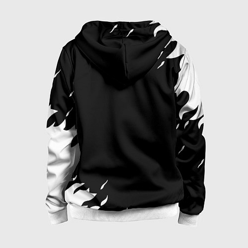 Детская толстовка на молнии Monster energy fire white / 3D-Белый – фото 2