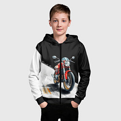 Толстовка на молнии детская Ducati Racer, цвет: 3D-черный — фото 2