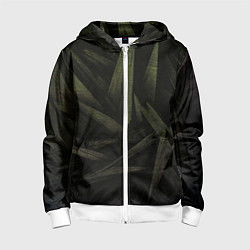 Детская толстовка на молнии Абстракция - green triangles