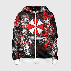 Толстовка на молнии детская Амбрелла текстура хаоса, цвет: 3D-белый