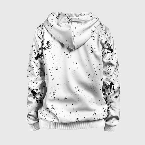 Детская толстовка на молнии Umbrella - white dirt / 3D-Белый – фото 2