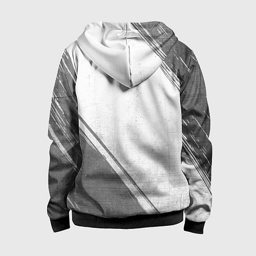 Детская толстовка на молнии Destiny - white gradient вертикально / 3D-Черный – фото 2