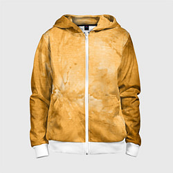 Толстовка на молнии детская Абстракция - bright yellow, цвет: 3D-белый