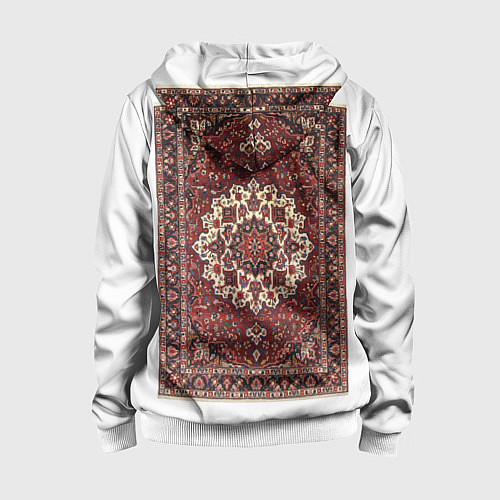 Детская толстовка на молнии Ковёр советский / 3D-Белый – фото 2