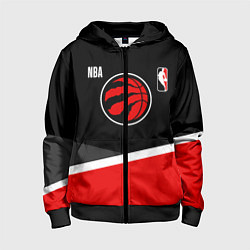 Толстовка на молнии детская Toronto Raptors - basketball, цвет: 3D-черный