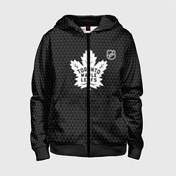 Толстовка на молнии детская Торонто Мейпл Лифс - черные треугольники, цвет: 3D-черный