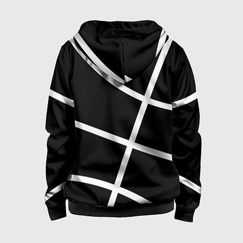 Детская толстовка на молнии Даллас Маверикс - текстура черного мяча / 3D-Черный – фото 2