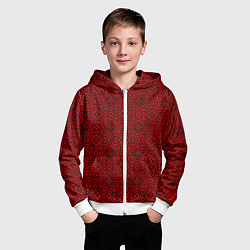 Толстовка на молнии детская Традиционный орнамент славян, цвет: 3D-белый — фото 2