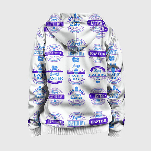 Детская толстовка на молнии Easter holidays / 3D-Белый – фото 2