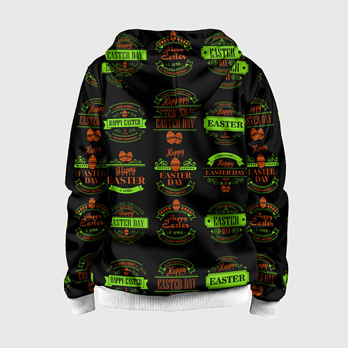 Детская толстовка на молнии Easter holidays / 3D-Белый – фото 2