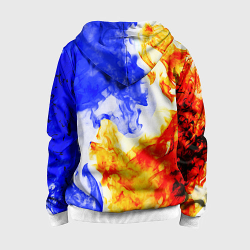 Детская толстовка на молнии Doom битва огня / 3D-Белый – фото 2