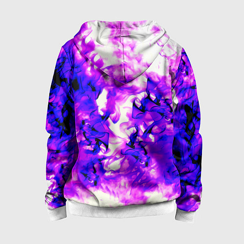 Детская толстовка на молнии Doom неоновый огонь лого / 3D-Белый – фото 2