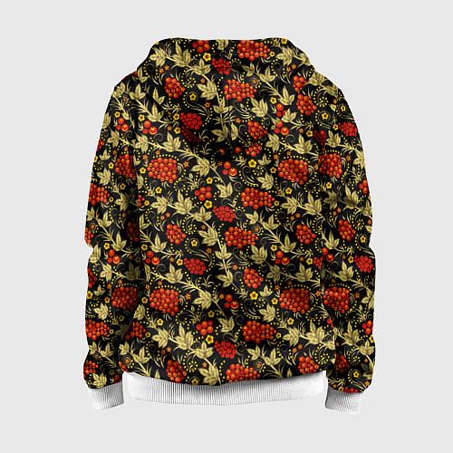 Детская толстовка на молнии Традиционный русский узор / 3D-Белый – фото 2