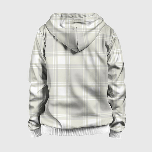 Детская толстовка на молнии Checked white completely / 3D-Белый – фото 2
