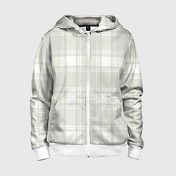 Толстовка на молнии детская Checked white completely, цвет: 3D-белый