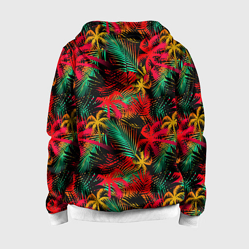 Детская толстовка на молнии Palm yellow red / 3D-Белый – фото 2