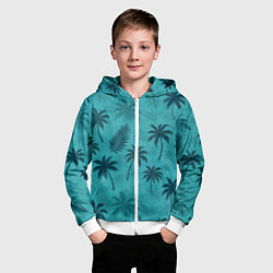 Толстовка на молнии детская Гавайский стиль - Томми Версетти, цвет: 3D-белый — фото 2