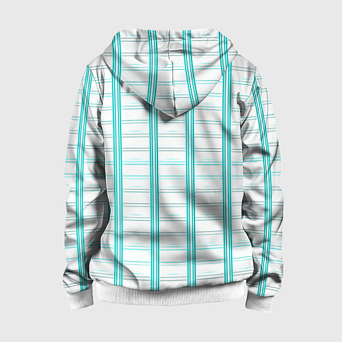 Детская толстовка на молнии Color white cage / 3D-Белый – фото 2