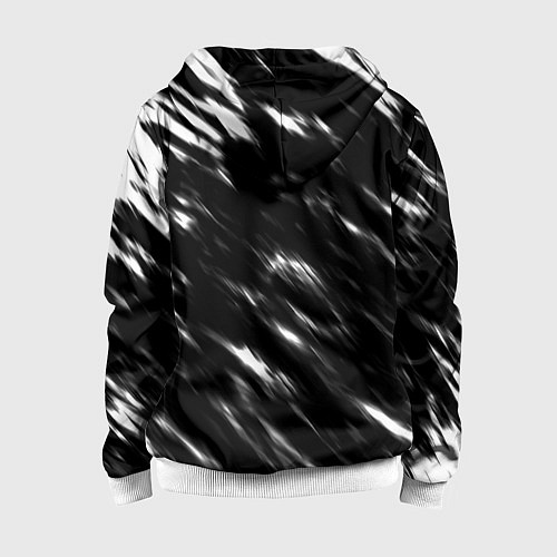 Детская толстовка на молнии Doom штрихи красок / 3D-Белый – фото 2